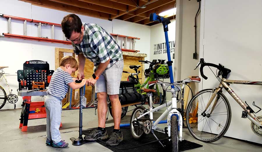 kid and adult bike pump