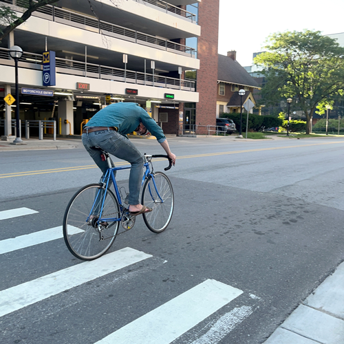 Ian Ogden on bike